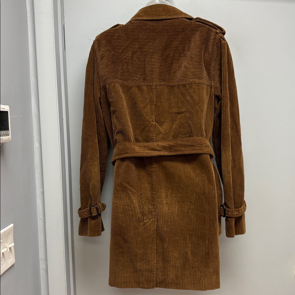 GAP Corduroy Belted Trench Coat – Women’s XL – Brown - Picture 4 of 11